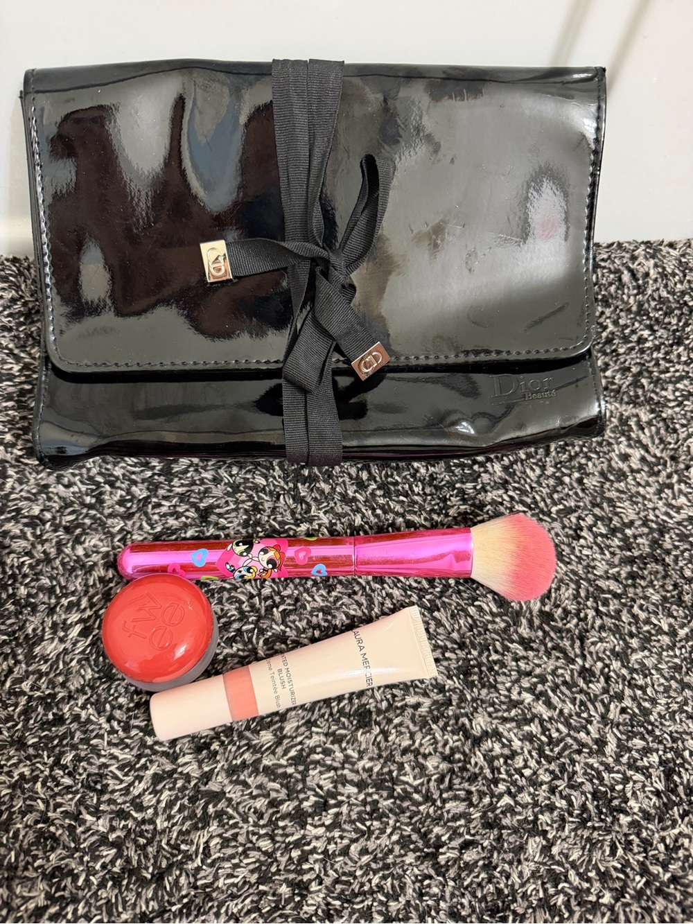 Dior Beauty Black Patent Cosmetic Travel Case
